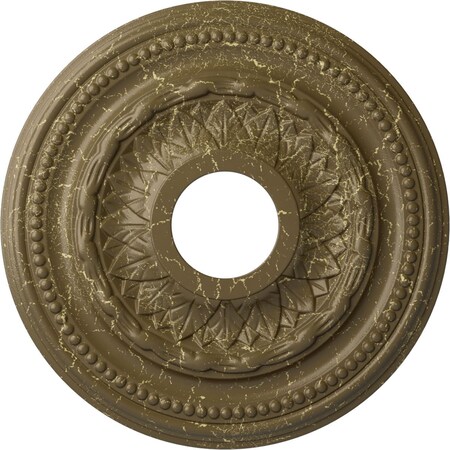 Ekena Millwork Galway Medallion (Canopies up to 3 1/4"), 15 3/4"OD x 3 1/4"ID x 1"P, Mississippi Mud Crackle CM15GAMMC